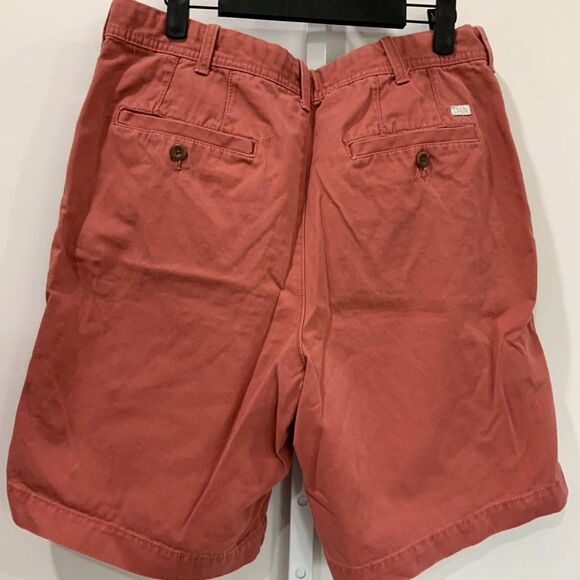 Excellent Condition!! 100% Cotton IZOD Men's Shorts in Salmon (Red/Pink) Sz 34 - Picture 4 of 6
